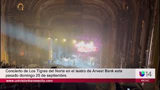 Concierto de Los Tigres del Norte en el teatro de Arvest Bank este pasado domingo.