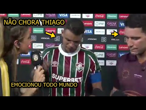 Thiago Silva se emociona e emociona reporteres com Classificação do Fluminense para semi do Mundial