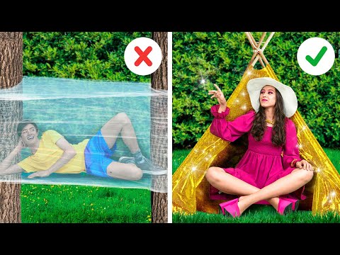 Camping Rico vs Pobre: Truques Inteligentes e Gadgets de Férias do TikTok!