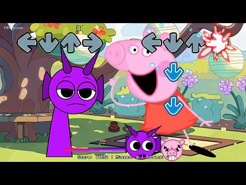 [SWAP] FNF Sprunki Normal All Phases VS Peppa All Phases Sings Can Can | Incredibox Sprunki FNF Mods