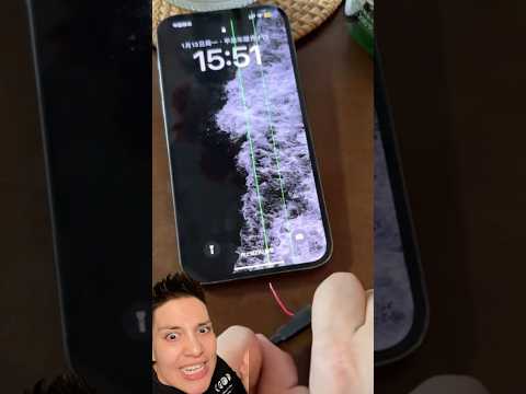 Çakmakla telefon ekranı düzeltilir mi?! Deniyorum 😎 #phone #greenline #lifehack