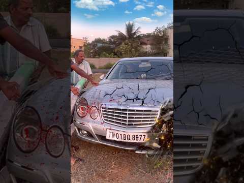 BIG ACCIDENT TO MY BENZ CAR 😭✨ - #shorts #car #bike #viralshorts #trending