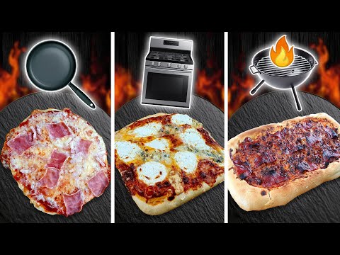 Sartén vs. Horno vs. BBQ Pizza 🍕 ¿Cuál te GUSTA más?