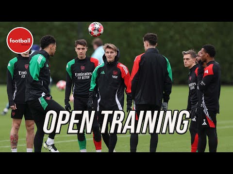 Arsenal fitness BOOST as Martin Odegaard & Mikel Merino train ahead of Girona trip