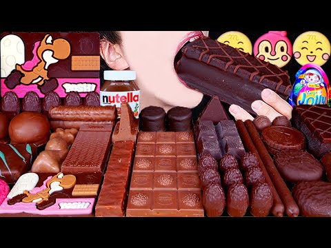 ASMR MR BEAST DUBAI CHOCOLATE ICE CREAM NUTELLA DESSERT MUKBANG두바이 초콜릿 먹방ドバイチョコレート 咀嚼音 EATING SOUNDS