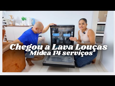 ABRINDO A LAVA LOUÇAS MIDEA 14 SERVIÇOS E VALOR! CONTEI A NOVIDADE, E ROTINA DE DONA DE CASA