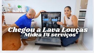 ABRINDO A LAVA LOUÇAS MIDEA 14 SERVIÇOS E VALOR! CONTEI A NOVIDADE, E ROTINA DE DONA DE CASA