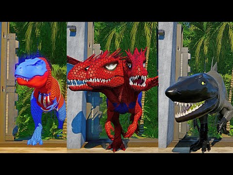 Jurassic World Evolution Super Hero Fighting - Batman, Spiderman, Captain America, Green Latern