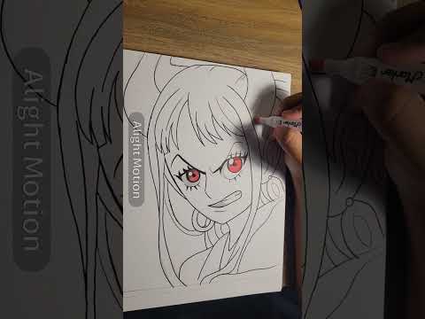 Yamato speed drawing one piece#anime #yamato #onepiece #speedraw #art #edit