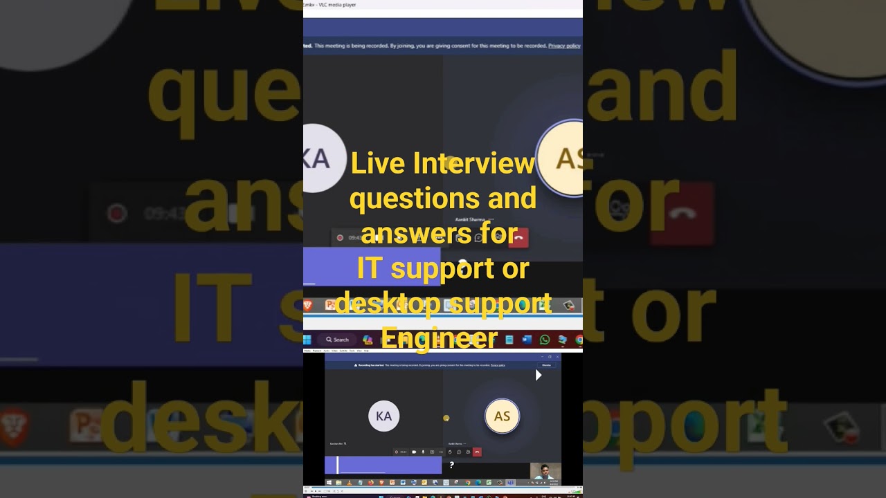 #technicalinterview Live Interview questions and answers for Desktop support profile | 15.02.2024

