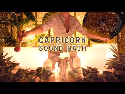 ♑️ Capricorn Sound Bath &#128016;&#128031; Astrology meditation music &#129704; Earth Sign &#127755;