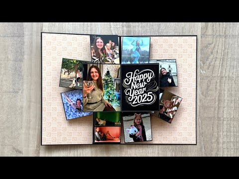 Happy New Year 2025 | Photo Collage Pop-Up Card | Easy Tutorial