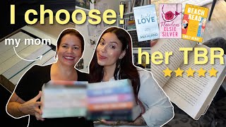 I picked my mom’s entire TBR for the month.. 🥳📚⭐️
