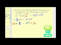 Homogeneous Differential Equations Concepts