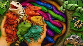 Catch beautiful aquarium fish in small pond: baby turtles, Iguana, Oscar fish, catfish, Frogs, Nemo