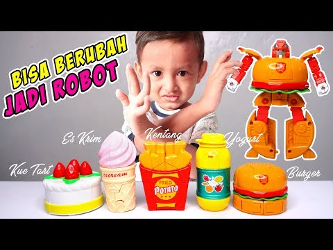 Mainan Es Krim dan Burger Shop Bisa berubah Jadi Robot Lucu | Mainan Anak Es Krim-Es Kriman Kue Tart