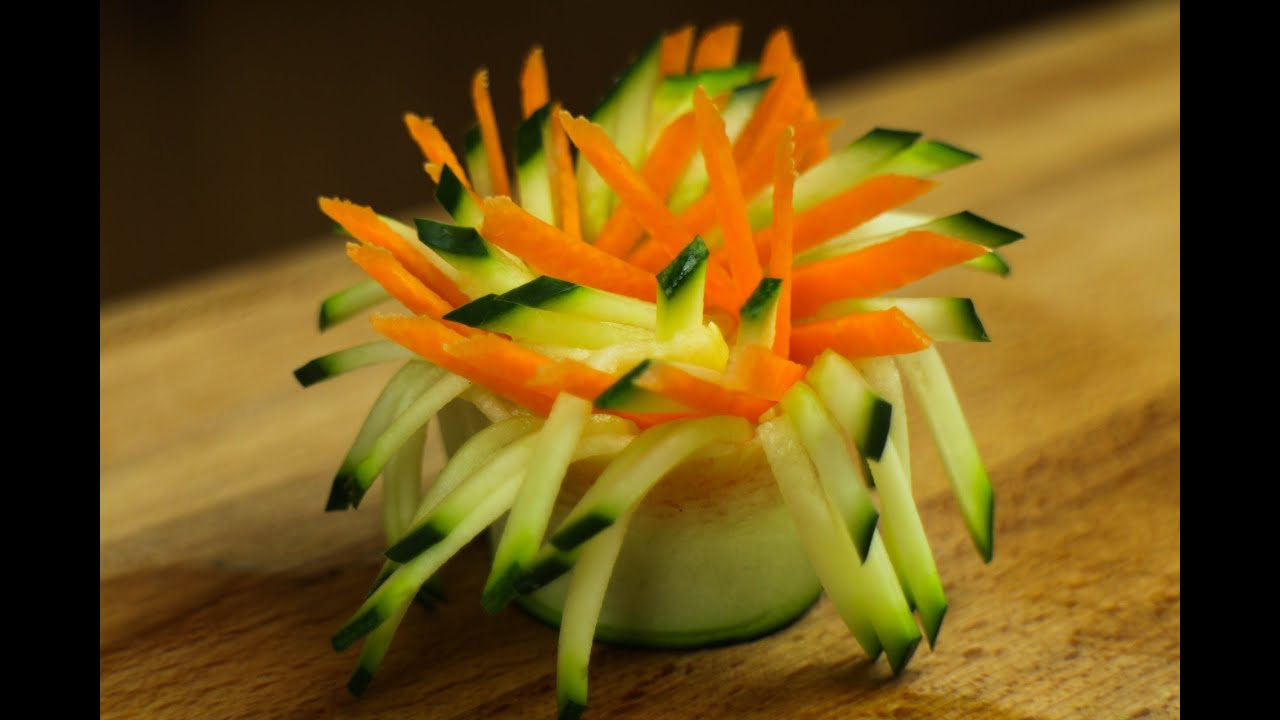 How To Make Pinwheel Vegetable Garnish