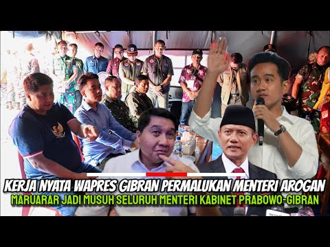 Kerja Nyata WAPRES Gibran Permalukan Menteri Maruarar! Menteri AROGAN Musuh Kabinet Prabowo-Gibran!