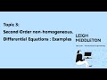 Complementary and Particular Solutions in Differential Equations