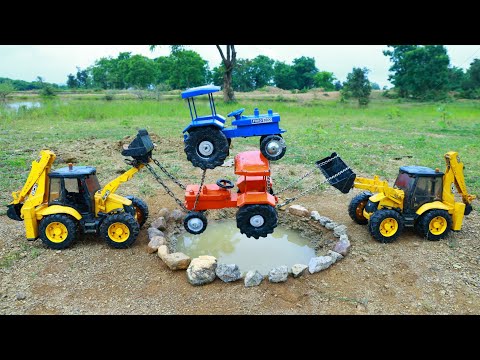 Accident Swaraj Tractor Sonalika Tractor Trolley Pulling Out Double JCB ? Gadi Wala Cartoon | CS Toy