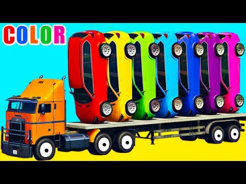 COLOR CARS on Truck Fun Gameplay with Songs