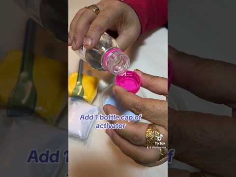 Teaching my mom how to make slime.