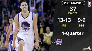 Klay Thompson's Unforgettable Quarter: 37 Points Vs Sacramento Kings | 23-Jan-2015 | #best_of_nba