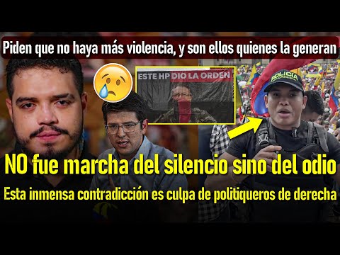 😓¿La marcha del silencio o la marcha del ODI0? Qué feo: rechazan la violenci4 cometiendo + violenci4