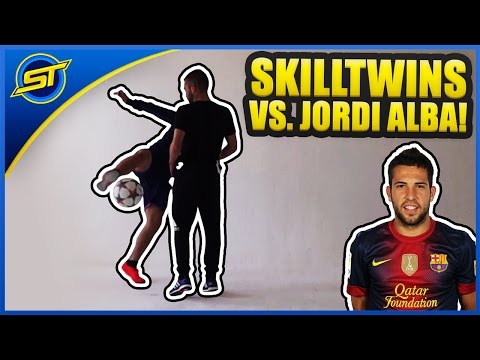 Barcelona Defender JORDI ALBA vs. SkillTwins - Amazing Skills! ★
