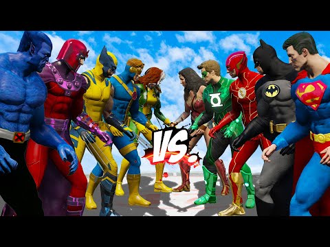 TEAM X-MEN VS TEAM JUSTICE LEAGUE - EPIC SUPERHEROES WAR