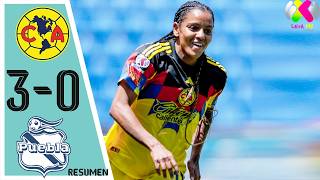 Club America vs Puebla 3-0 Resumen y Goles | Liga MX Femenil 2026 | Jornada 13
