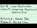 Earnings Comparison and Proportionality