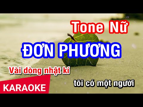 Karaoke Đơn Phương Tone Nữ | Nhan KTV