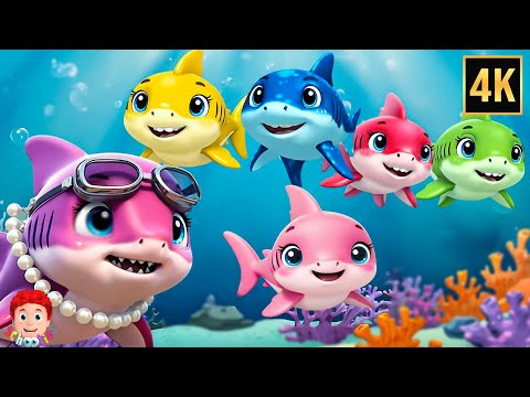 Five Little Sharks Swimming Around - Sing and Learn for Kids