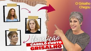 6 MESES PARA TRANSIÇÃO TOTAL💇🏼✂️ APRENDA ESSE CORTE CURTO PARA ASSUMIR OS CABELOS BRANCOS