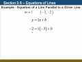 Finding Equations of Parallel and Perpendicular Lines