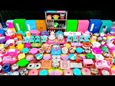 8 Minutes Satisfying with Unboxing Barbie Miniature Cooking Toys Hello Kitty Kitchen| ASMR Playset