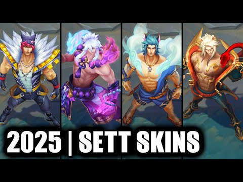 ALL SETT SKINS SPOTLIGHT 2025 - Spirit Blossom Springs Sett Newest Skin | League of Legends
