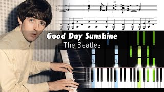 The Beatles - Good Day Sunshine - Piano Tutorial with Sheet Music