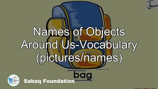 Names of Objects Around Us-Vocabulary (pictures/names)