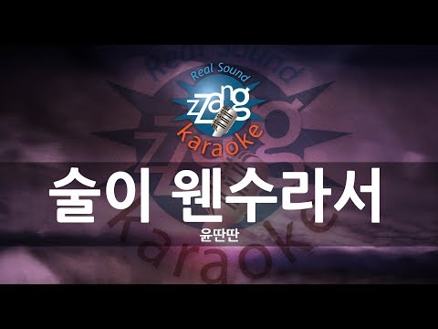 [짱가라오케/-1키/노래방] 윤딴딴(Yun-DDanDDan)-술이 웬수라서(Foolish Alcohol) KPOP Karaoke [ZZang KARAOKE]