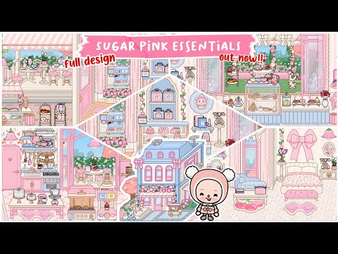 Toca Life World : NEW SUGAR PINK ESSENTIALS FULL HOUSE DESIGN OUT NOW | TOCA BOCA UPDATE