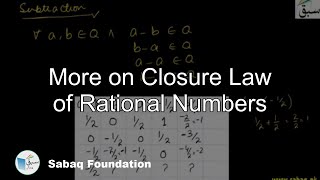 Closure law of Rational Numbers Subtraction and Division
