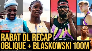 Rabat Diamond League Reaction + Oblique Seville 9.96 + Sam Blaskowski 9.89 Breakdown