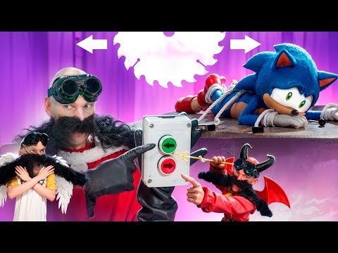 Angel vs Demon! Evil Robotnik Sonic vs. Good Robotnik Sonic!