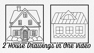 2 House Drawings in One Video | Relaxing & Satisfying Art for Architecture Lovers