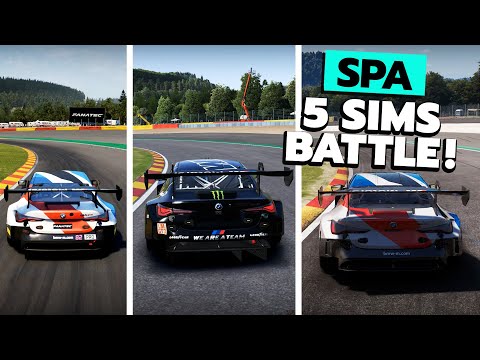 Spa SIM RACING Comparison - LMU vs. iRacing, ACC, AMS2 & RENNSPORT - BMW M4 GT3