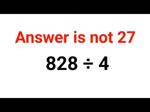 828÷4 = ? The answer is not 27 #math #trending #division #divide #mathspuzzles #bodmasrule