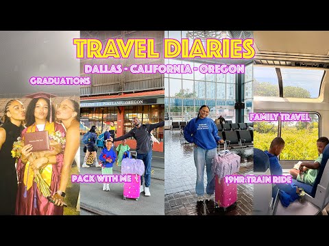TRAVEL DIARIES ✈️ pack with me, travel prep, taking a train for the first time | California Vacay ☀️