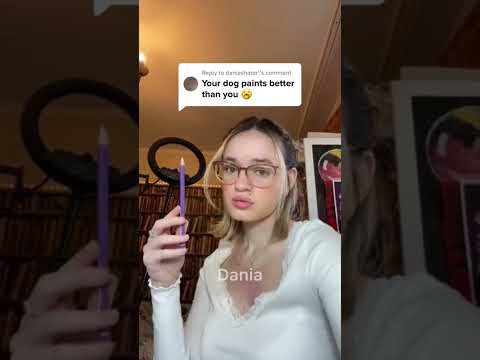I challenged my dog to an ✨EXTREME ART CHALLENGE✨😮‍💨 | DANIA (#Shorts)